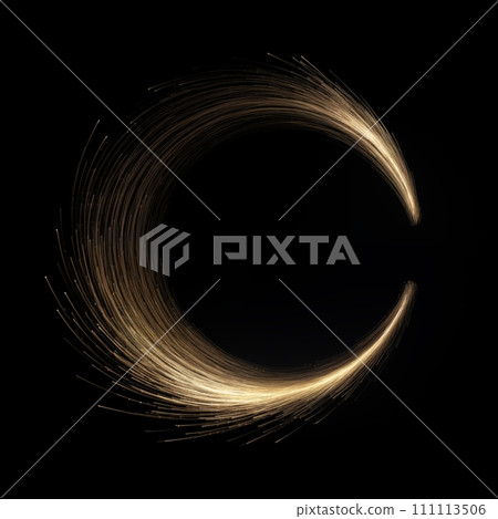 AI-generated content. Minimalistic Golden Light Ring on Black AI-generated content. Minimalistic Golden Light Ring on Black 111113506