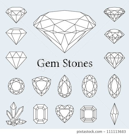 Simple jewelry icon set 111113683