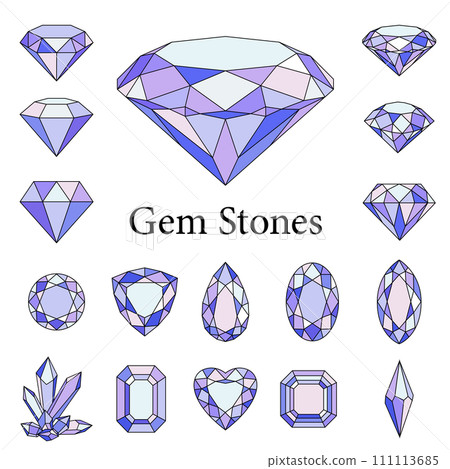 Simple jewelry icon set Simple jewelry icon set 111113685