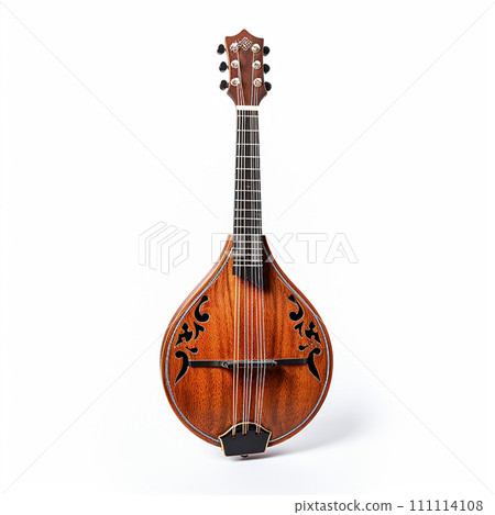 Mandolin, national Italian musical instrument, isolated on white close-up Mandolin, national Italian musical instrument, isolated on white close-up 111114108