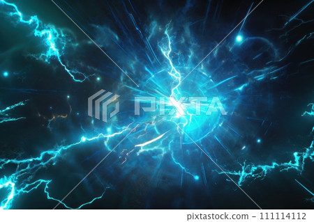 abstract wallpaper fire and lightning storm explosions fractal styled, digital art, generative ai 111114112