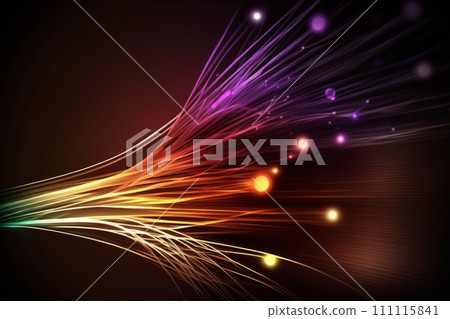 Abstract Colorful Fiber Optic Background for Designers and Creatives, Generative AI 111115841