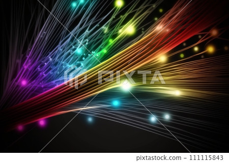 Abstract Colorful Fiber Optic Background for Designers and Creatives, Generative AI Abstract Colorful Fiber Optic Background for Designers and Creatives, Generative AI 111115843
