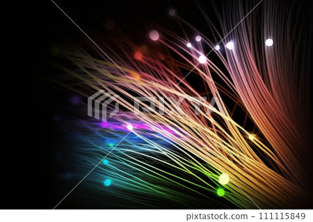 Abstract Colorful Fiber Optic Background for Designers and Creatives, Generative AI 111115849