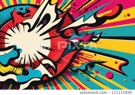 Abstract Colorful Pop Art Background with Geometric Shapes and Patterns, Generative AI Abstract Colorful Pop Art Background with Geometric Shapes and Patterns, Generative AI 111115890