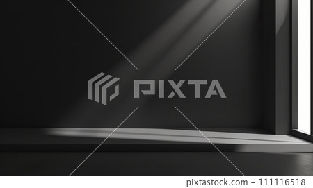 AI-generated content. Abstract Black Studio Background For Product Presentation 111116518