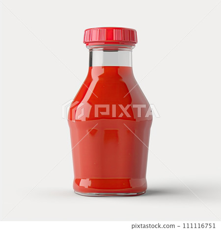 AI-generated content. Red ketchup bottle mockup AI-generated content. Red ketchup bottle mockup 111116751