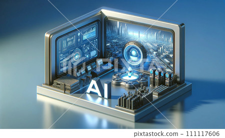 3DCG 插圖，其中 AI/生成的 AI 移動細節豐富 111117606
