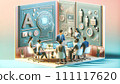 3DCG illustration in which AI/generated AI moves in fine detail 111117620