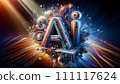 3DCG illustration in which AI/generated AI moves in fine detail 111117624
