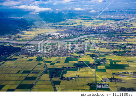 Rural scenery seen from above (Watari Town, Miyagi Prefecture) 111118052