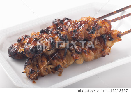Chicken skin sauce yakitori 111118797