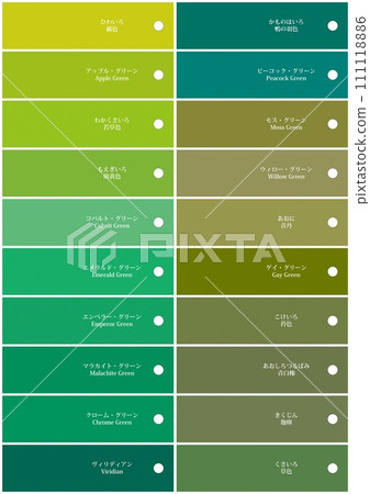 6157 顏色和顏色名稱 12 綠色 111118886