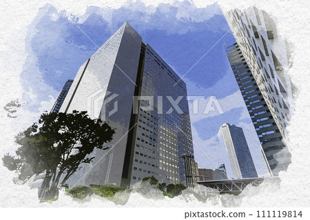 Watercolor style Nishi-Shinjuku Shinjuku NS Building Shinjuku-ku, Tokyo 111119814