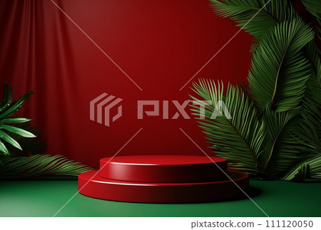 Red podium background in luxury style. Red podium background in luxury style. 111120050