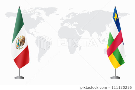 Mexico and Central African Republic flags for official me Mexico and Central African Republic flags for official me 111120256