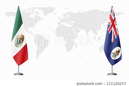 Mexico and Cayman Islands flags for official meeting Mexico and Cayman Islands flags for official meeting 111120257