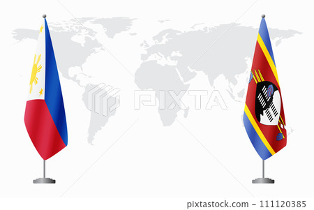 Philippines and Kingdom of eSwatini - Swaziland flags for offi Philippines and Kingdom of eSwatini - Swaziland flags for offi 111120385