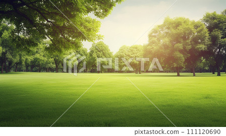 Green lawn and trees background with copyspace.... - Stock Illustration ...