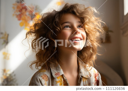 Happy woman 16 AI generated image Happy woman 16 AI generated image 111120836
