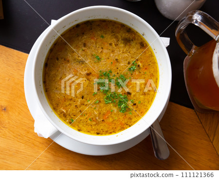 Czech hot soup Polevka 111121366
