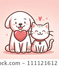 puppy, kitten and heart 111121612