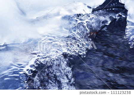 Ice near the waterfall basin 111123238