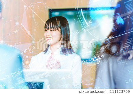Casual business people having a meeting Casual business people having a meeting 111123709