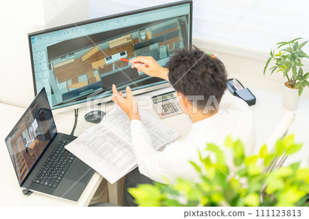3D CAD 3D 3DCG建築設計房屋室內1人 111123813