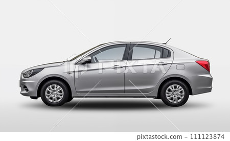 AI-generated content. A car on a white background, isolated 111123874