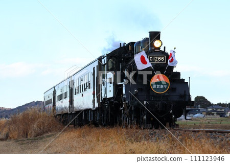 [Moka Railway] C12 type + 50 series "SL New Year" (Moka Line: Nanai - Mashiko) 111123946