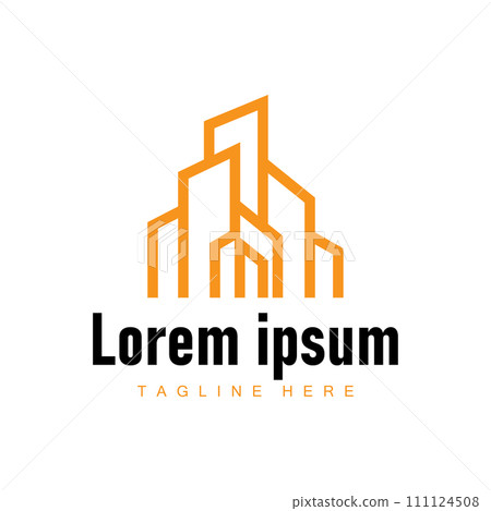 Modern City Building Logo Design, Luxurious and Simple Urban Architecture 111124508