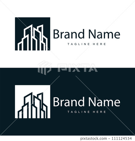 Modern City Building Logo Design, Luxurious and Simple Urban Architecture 111124534