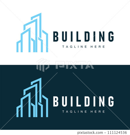 Modern City Building Logo Design, Luxurious and Simple Urban Architecture 111124536