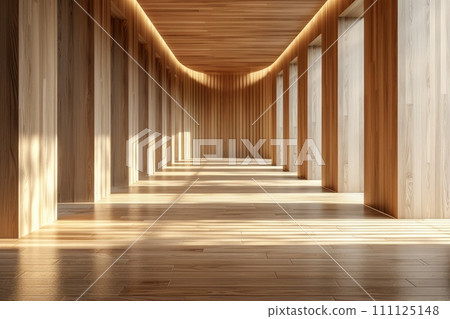 AI-generated content. Empty room Interior background for the presentation. Generative AI 111125148