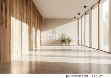 AI-generated content. Empty room Interior background for the presentation. Generative AI AI-generated content. Empty room Interior background for the presentation. Generative AI 111125196