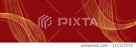 紅色三件套圖案和金色流線的排列背景 紅色三件套圖案和金色流線的排列背景 111125555