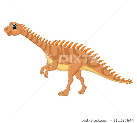 Cartoon ignavusaurus dinosaur on white background of illustration 111125644