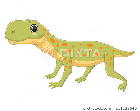 Cartoon arctognathus dinosaur on white background of illustration Cartoon arctognathus dinosaur on white background of illustration 111125649