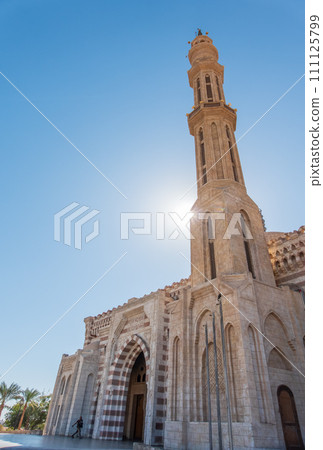 Beautiful Al Mustafa Mosque in Old Town of Sharm El Sheikh in Egypt, at sunset Beautiful Al Mustafa Mosque in Old Town of Sharm El Sheikh in Egypt, at sunset 111125799