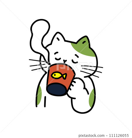 貓閉著眼睛喝水 111126055