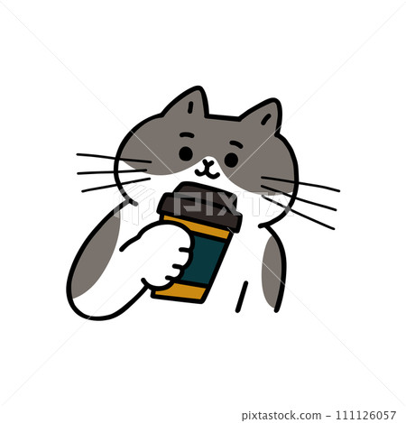 cat drinking something 111126057