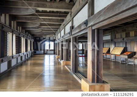National Treasure Himeji Castle Large Castle Interior Corridor Himeji City, Hyogo Prefecture National Treasure Himeji Castle Large Castle Interior Corridor Himeji City, Hyogo Prefecture 111126291