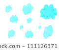 Blue watercolor clouds background. Hand painted watercolor clouds isolated on white. Blue sky cloud. Watercolor drawing. Blue watercolor clouds background. Hand painted watercolor clouds isolated on white. Blue sky cloud. Watercolor drawing. 111126371