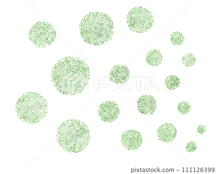 Line circles of various sizes (mechanical pencil drawing) 111126399