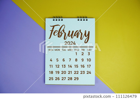 February 2024 annual monthly desk calendar for planning and management February 2024 annual monthly desk calendar for planning and management 111126479