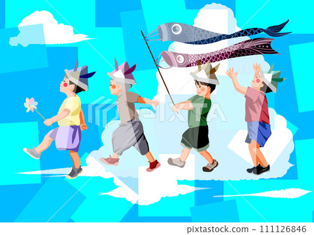Boys celebrating Children's Day 111126846