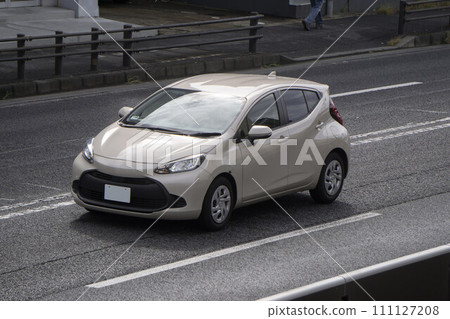 Compact car drive road driving 111127208