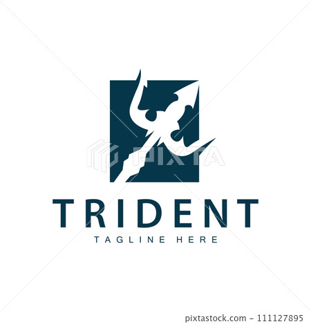 Trident logo design spear weapon vector sea king poseidon neptune symbol template Trident logo design spear weapon vector sea king poseidon neptune symbol template 111127895