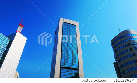 神戶港島線市民廣場站週邊的都市景觀 神戶港島線市民廣場站週邊的都市景觀 111128637